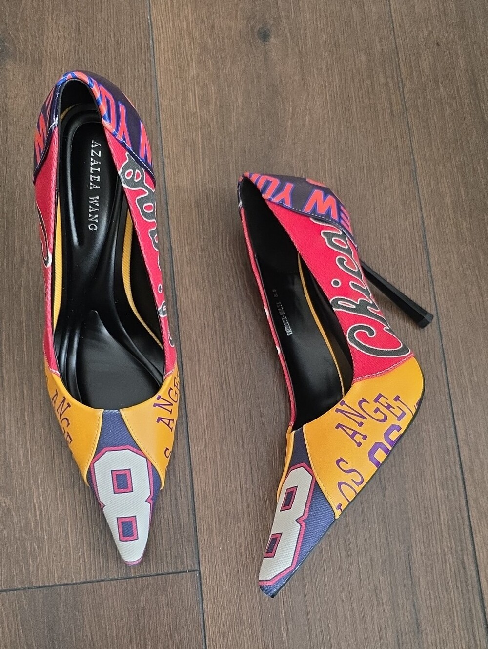 Azalea Wang Multi Printed Stiletto Pointed Toe Pumps